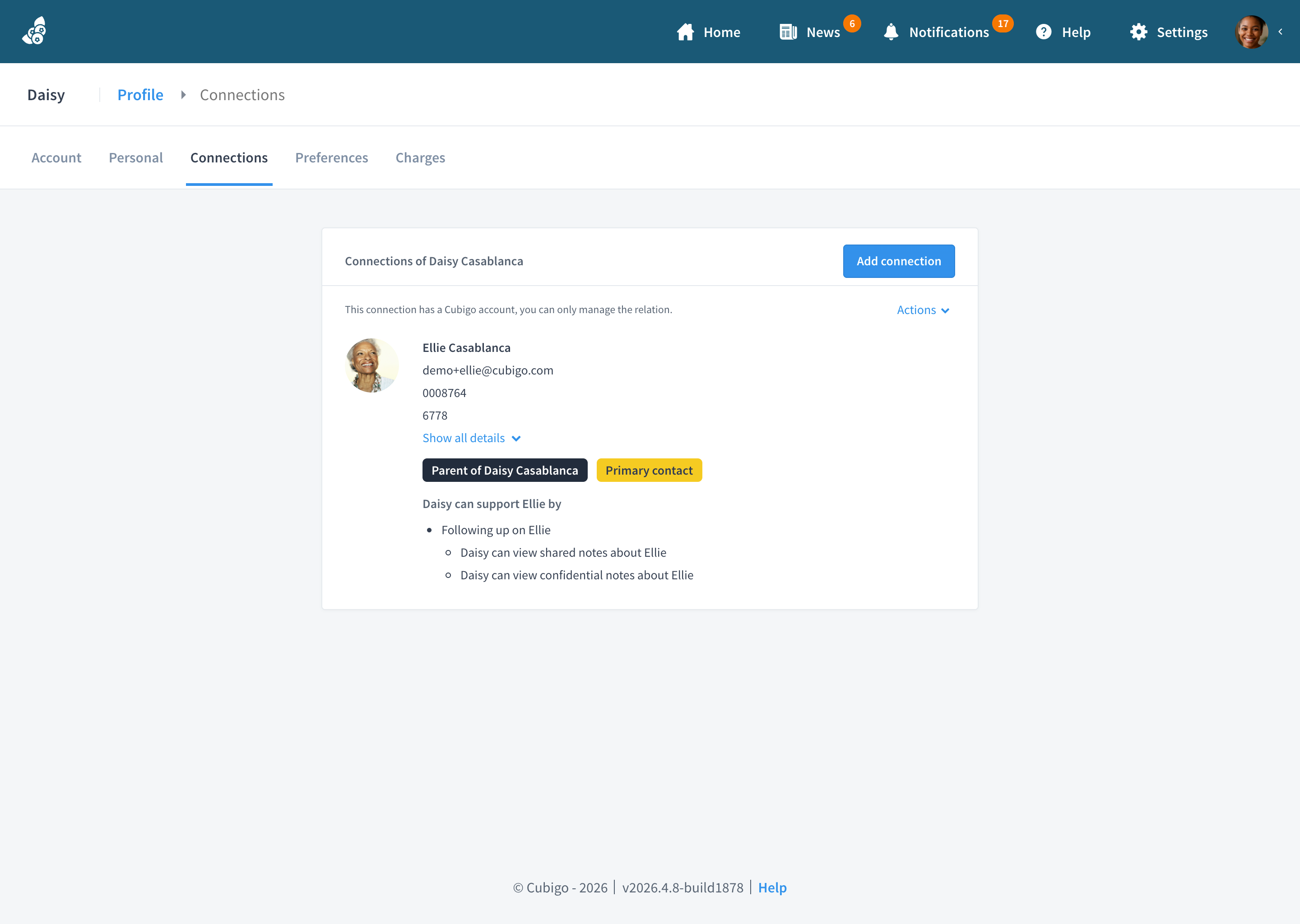 Notice that confidential note content is being removed